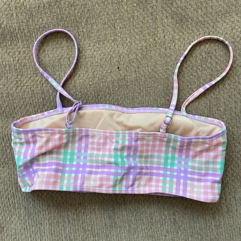 Pastel Plaid Print Bikini